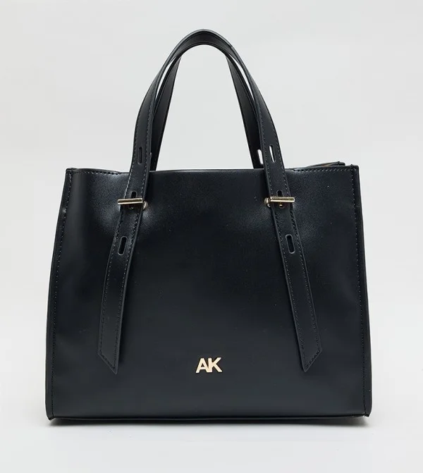 ANNE KLEIN Anne Klein Monogram Pu Zip Closure Tote Bag